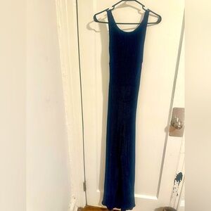 Navy corduroy cross back jumpsuit